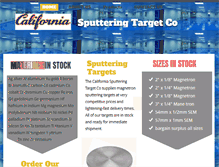 Tablet Screenshot of californiasputtering.com